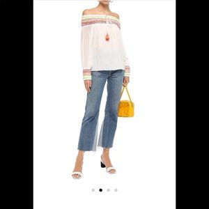 Alice + Olivia Sharyl Boho Peasant Top